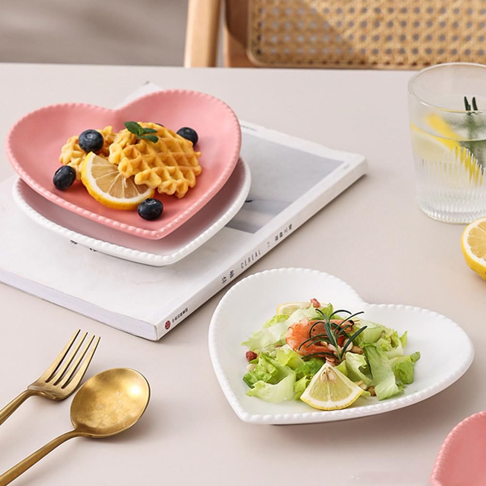 皿・プレート HEART CERAMICS TRAY Amazon.com: CALLARON Heart Plates Ceramic Tableware Fruit Plate